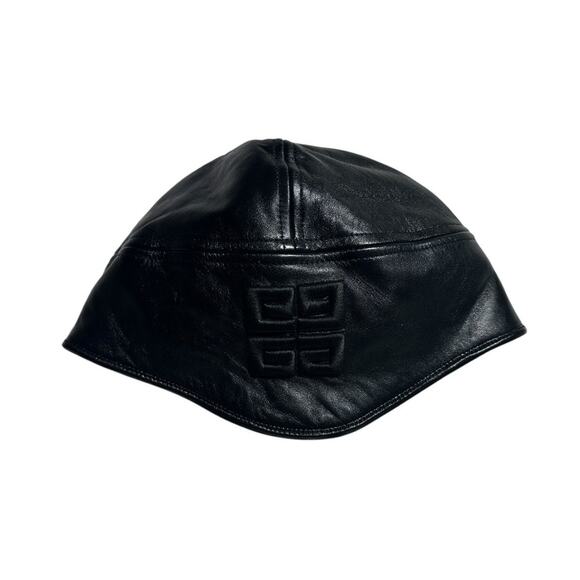 RARE leather fur trim helmut trapper hat - Picture 3 of 7